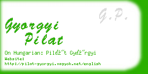 gyorgyi pilat business card